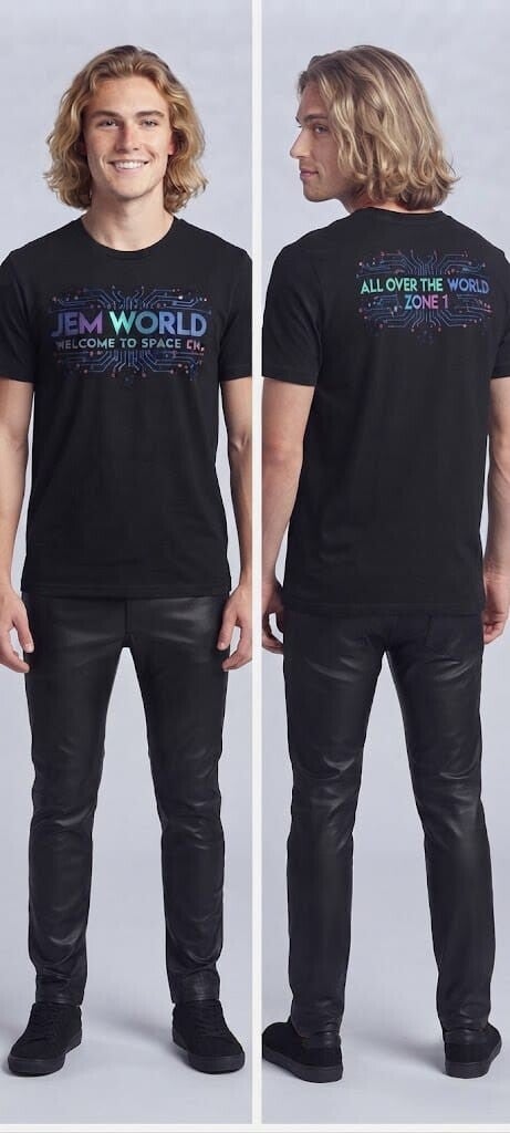 Camiseta disco hombre Espace En 1 Negro
