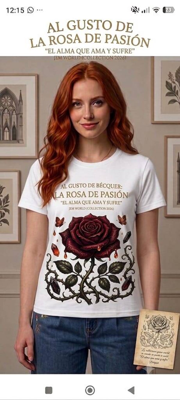 Camiseta unisex La Rosa de la pasión serie 1