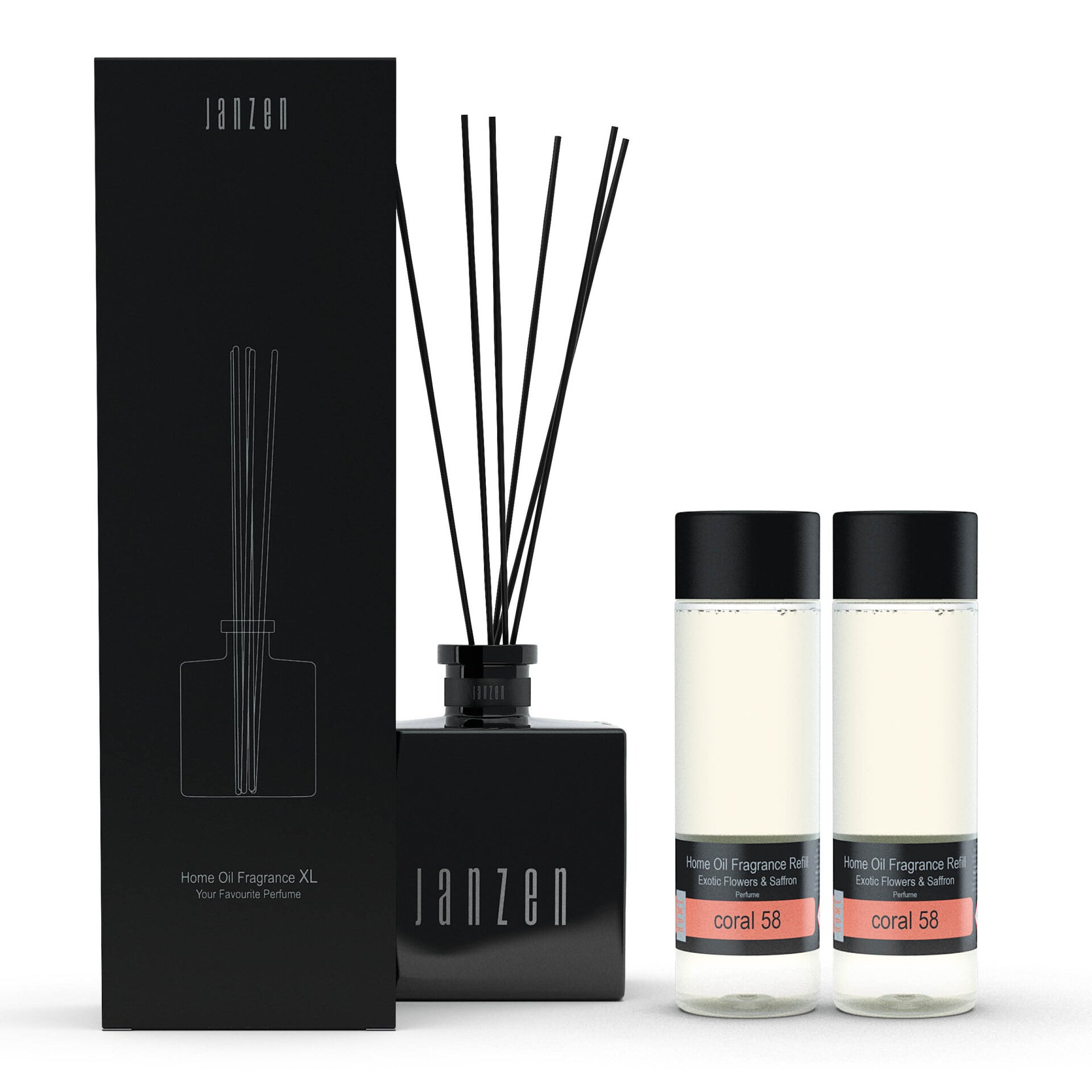 Janzen Home Fragrance Sticks XL Black - incl. Coral 58