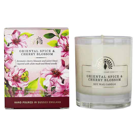 The English Soap Company Oriental Spice & Cherry Blossom Scented Candle