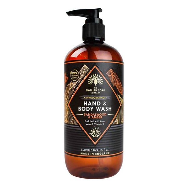 The English Soap Company Radiant Hand and Body Wash Sandalwood & Amber