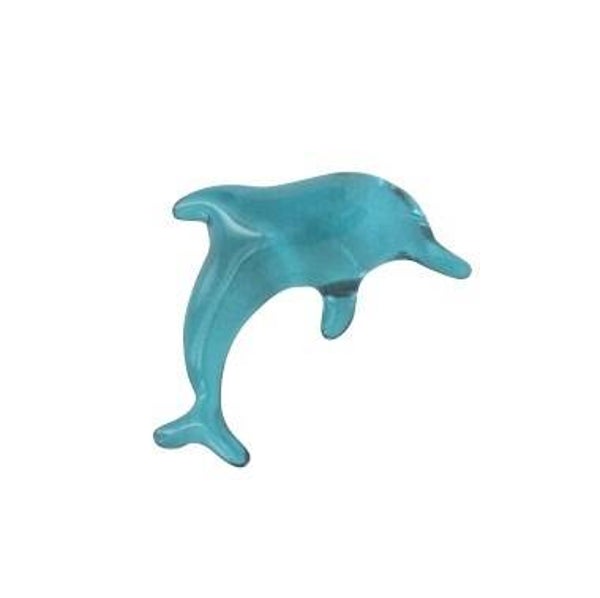 Badparel figuur dolfijn blauw transparant