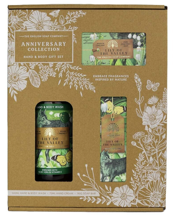 The English Soap Company Anniversary Collection Giftset Lily of the Valley