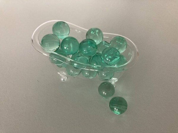 Badparel turqoise transparant