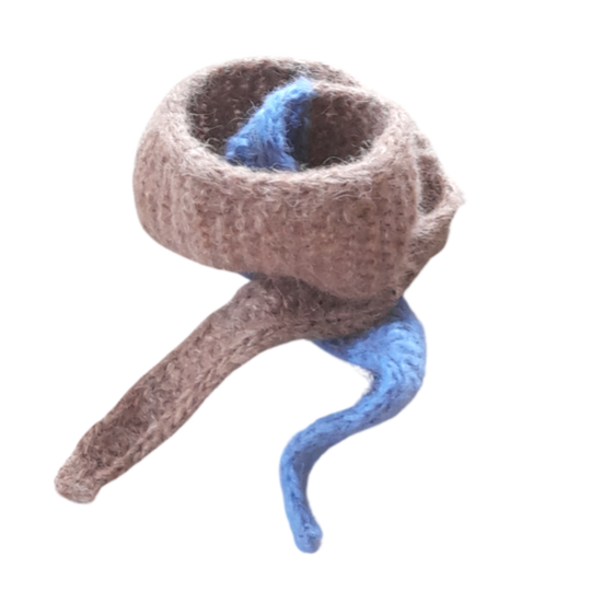 Shawl Snegl taupe/blue
