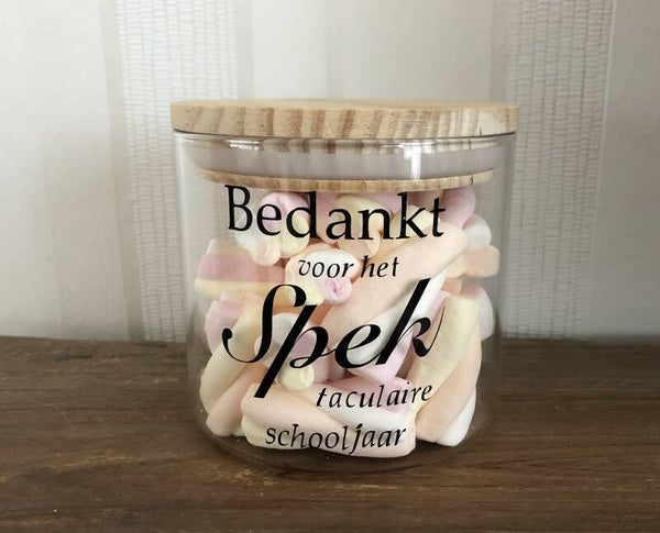 Glazen pot SPEK taculair