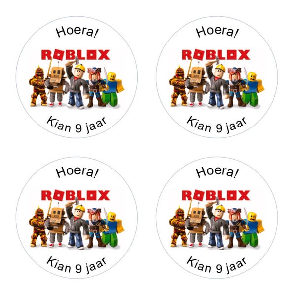 Traktatie stickers Roblox