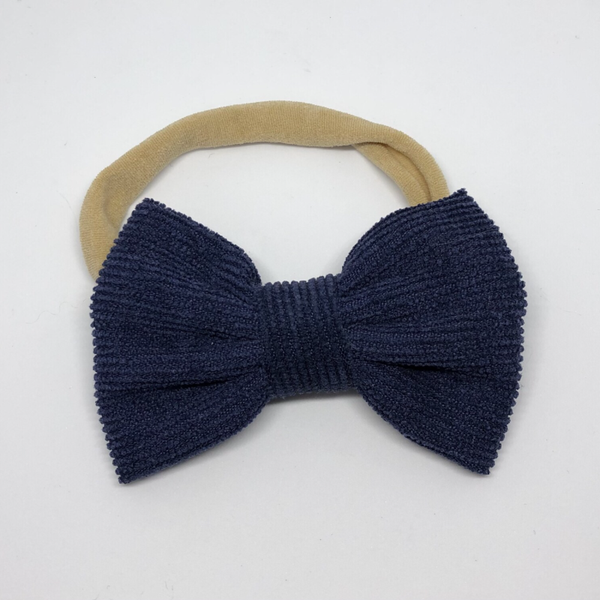 Haarbandje strik - donkerblauw