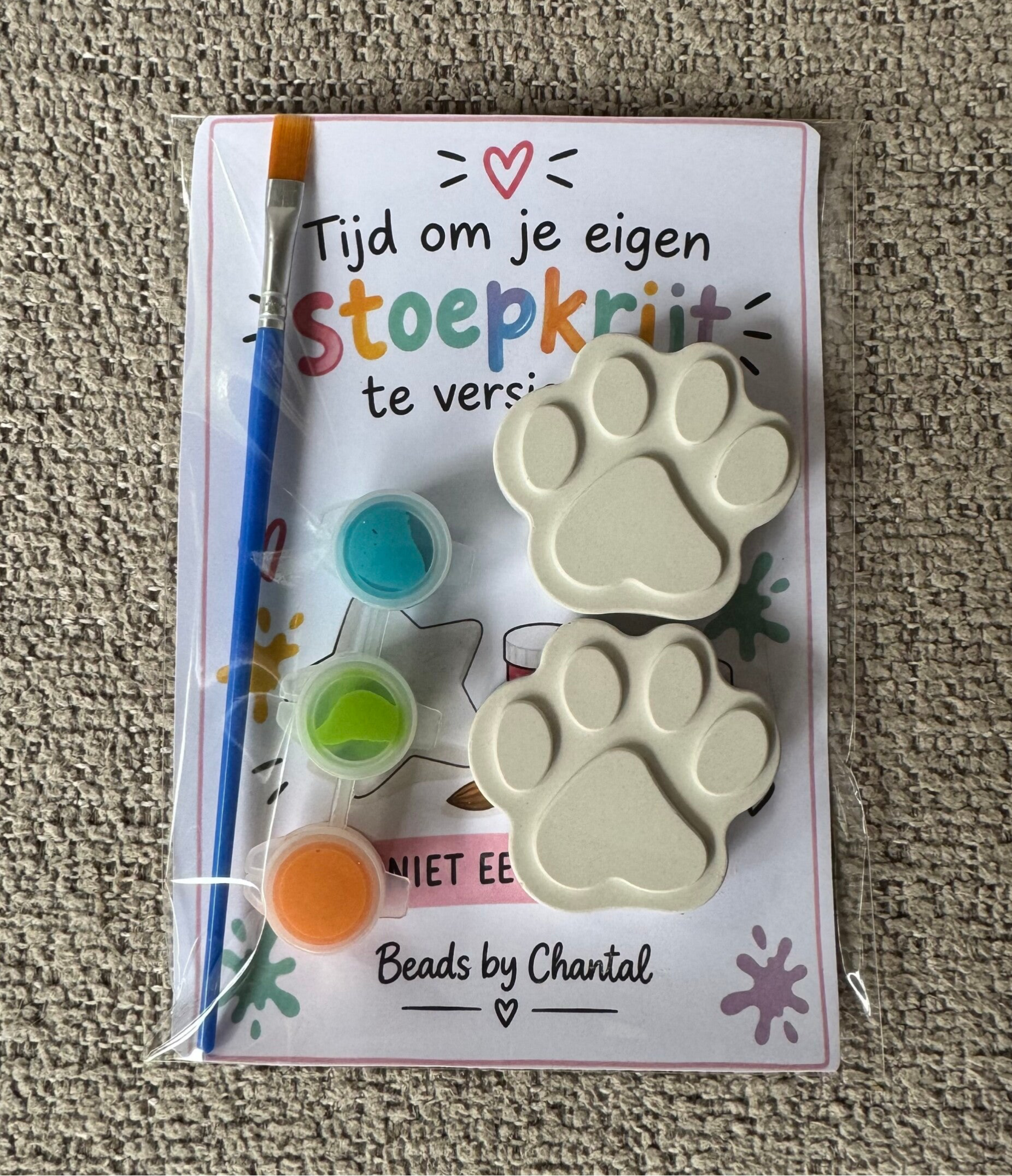 Stoepkrijt verfsetje Pootjes