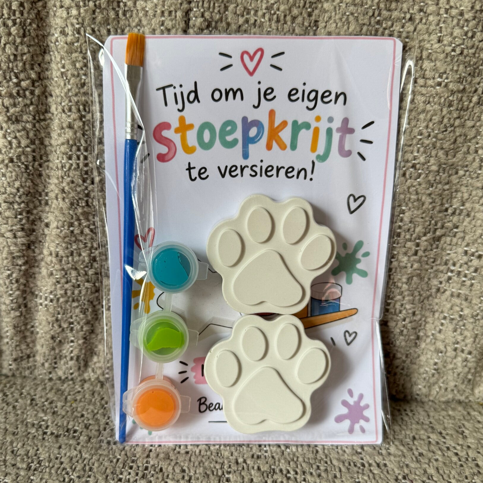 Stoepkrijt verfsetje Honden pootjes