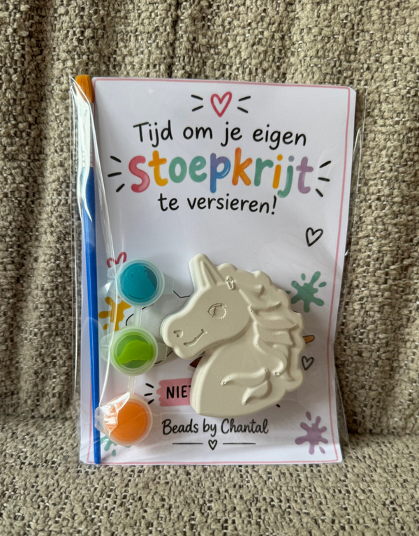 Stoepkrijt verfsetje Unicorn