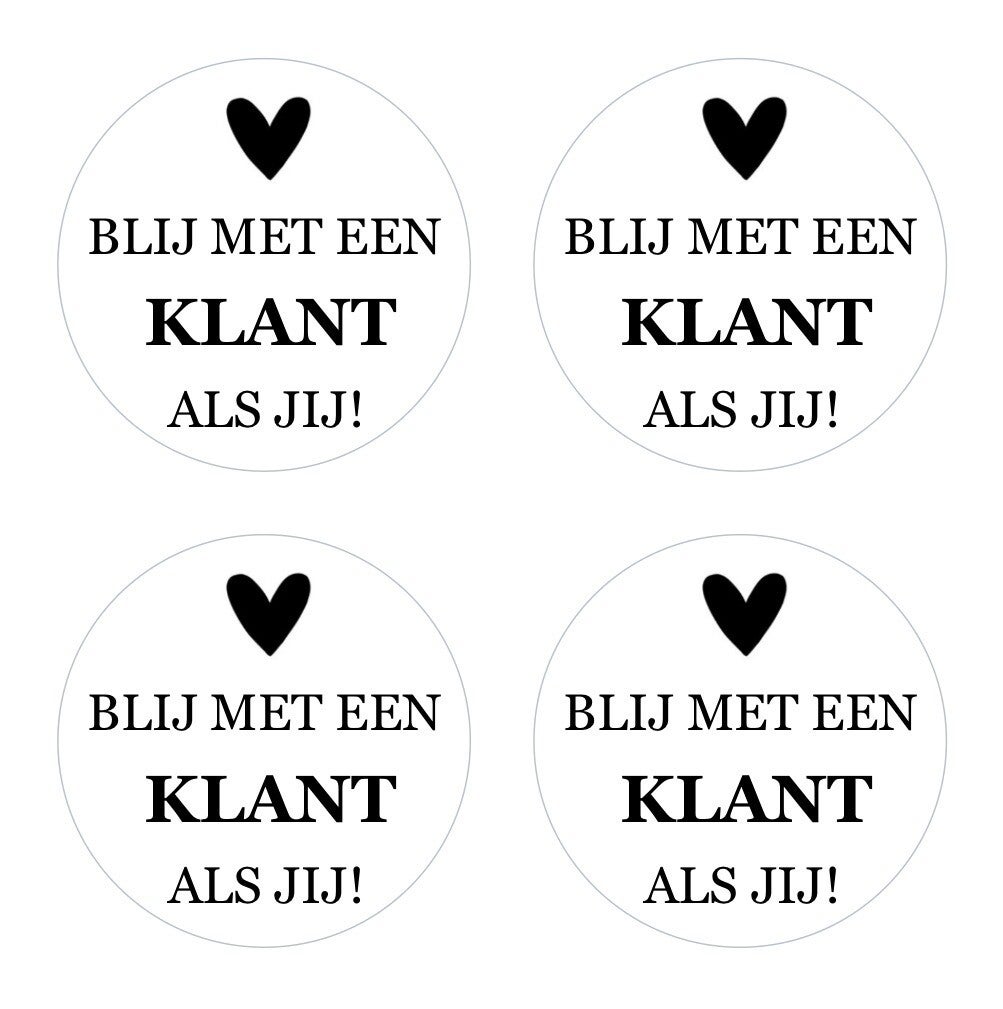 Stickers - Blij met een klant als jij