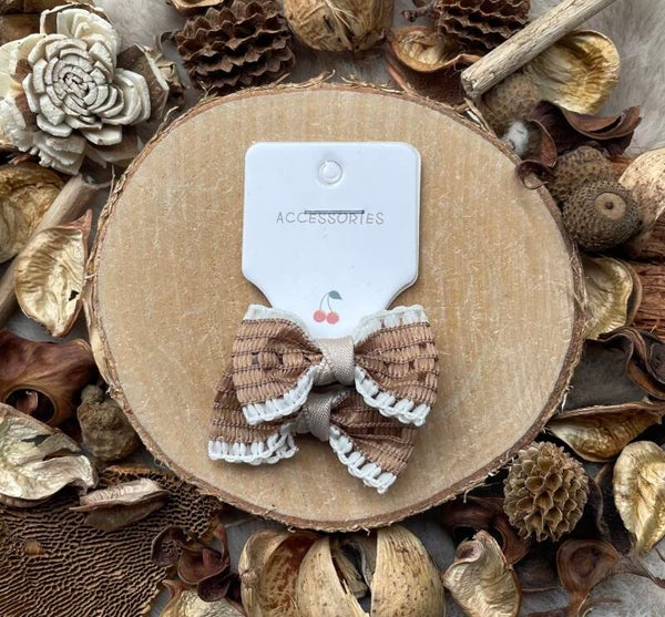 Elastiekjes set van 2 | beige kant