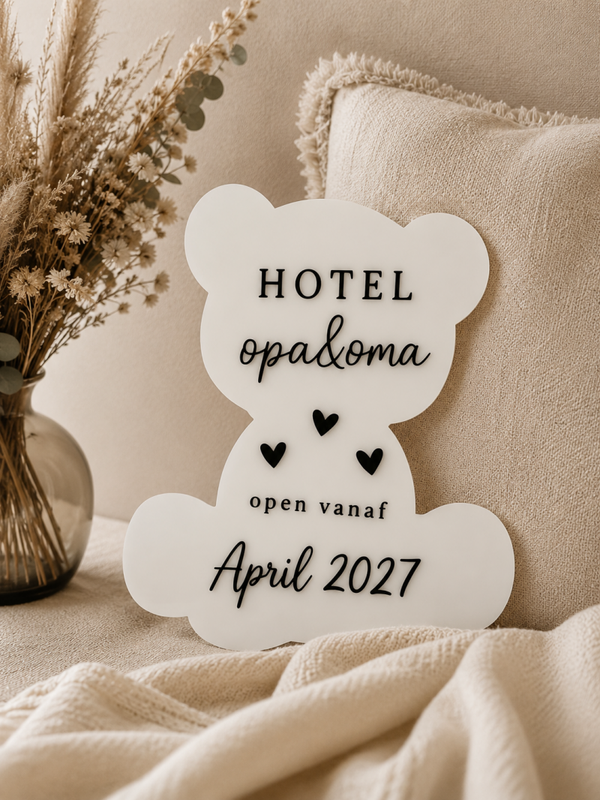 Zwangerschaps aankondiging | Hotel opa&oma