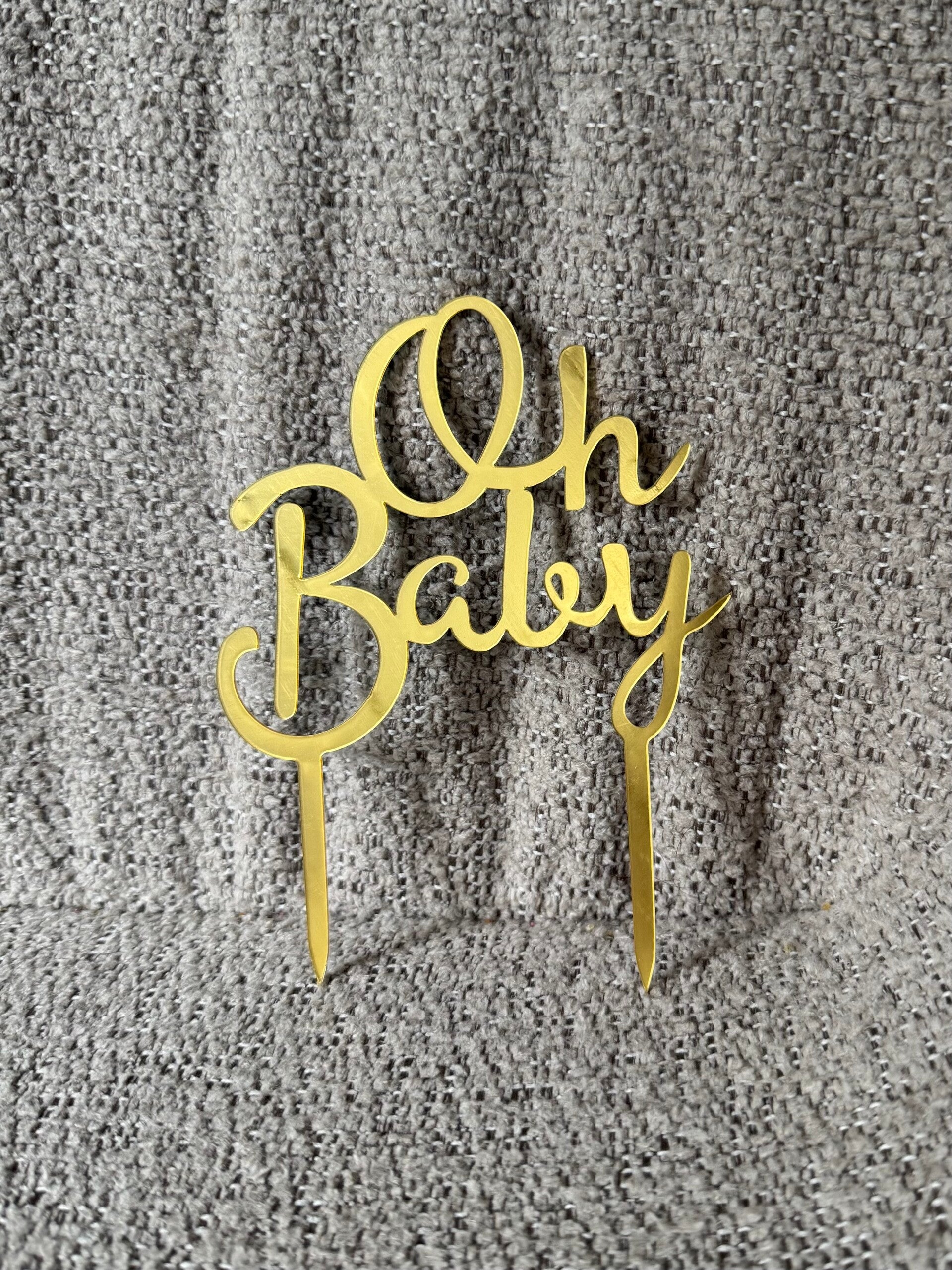 Taarttopper Oh Baby - Goud