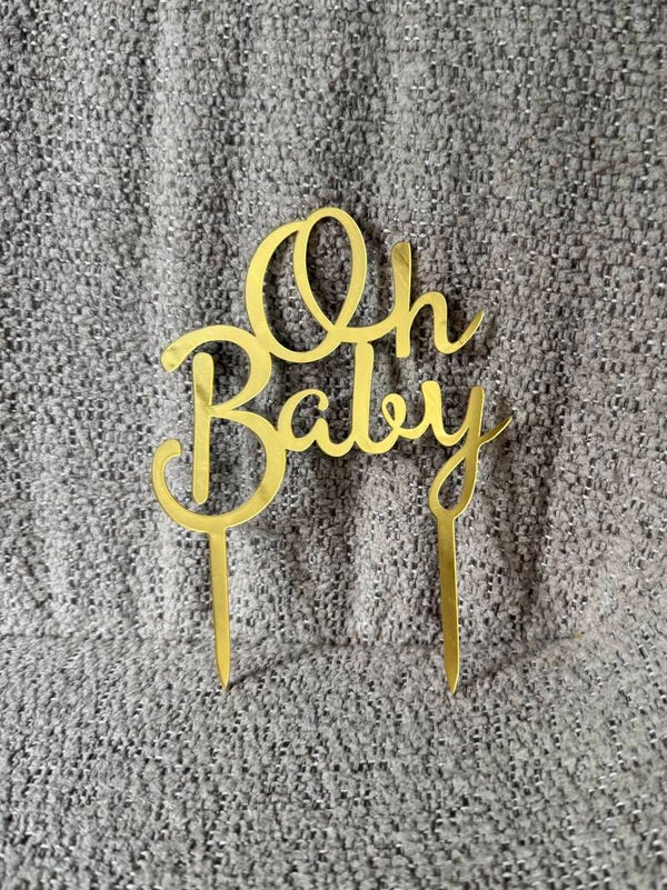 Taarttopper Oh Baby - Goud