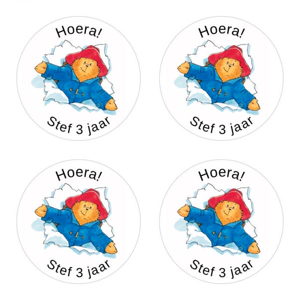 Traktatie stickers Beertje Paddington