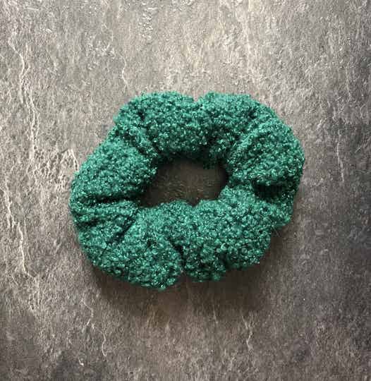 Scrunchie fluffy groen