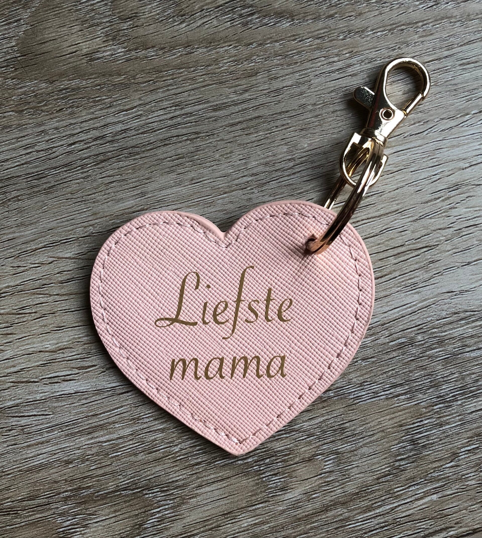 Sleutelhanger hart - roze