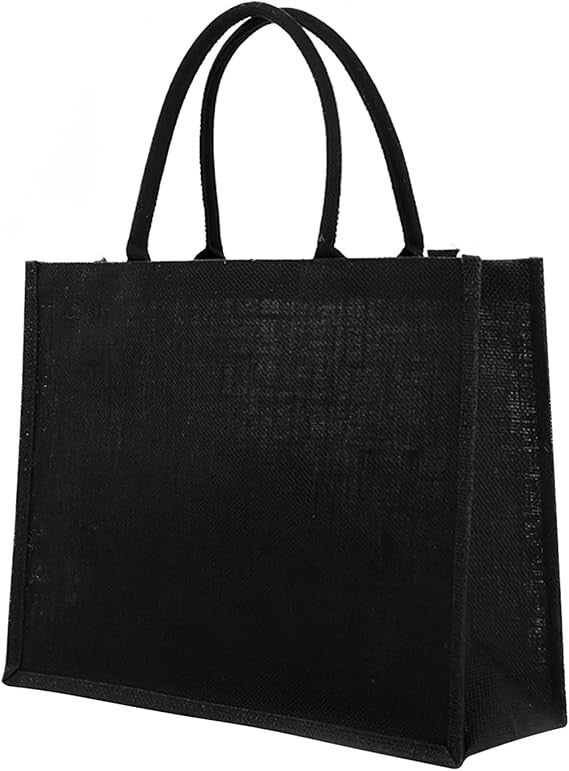 Sac en toile de jute 34X 30 (Noir)