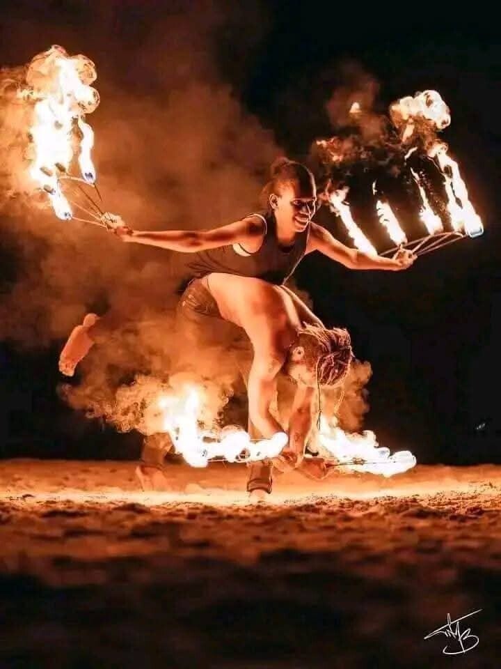 More fire show