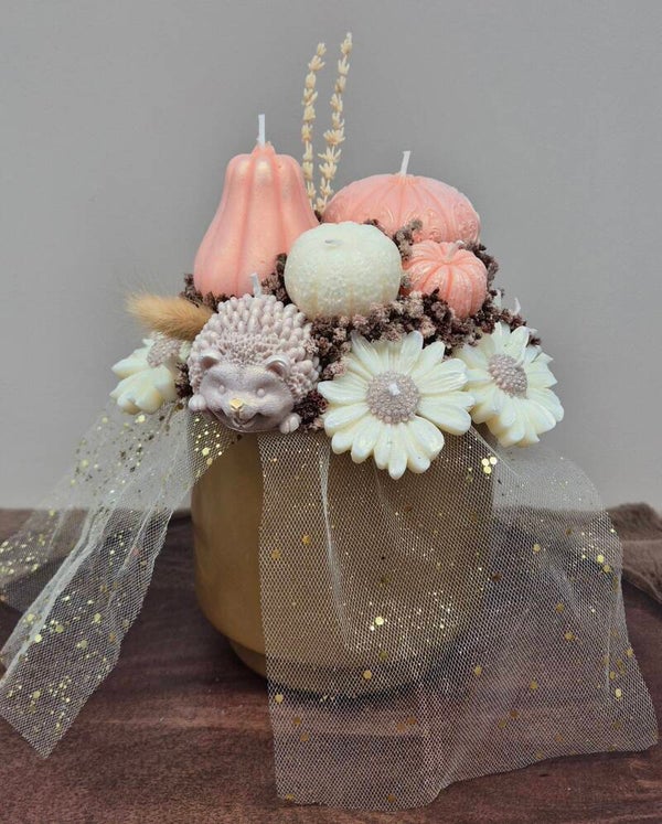 Pumpkin bouquet - Herfstboeket met van kaarsen