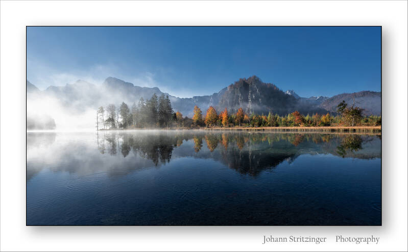Almsee wenn sich der Nebel auflöst