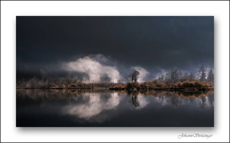 Letzter Nebel am Almsee