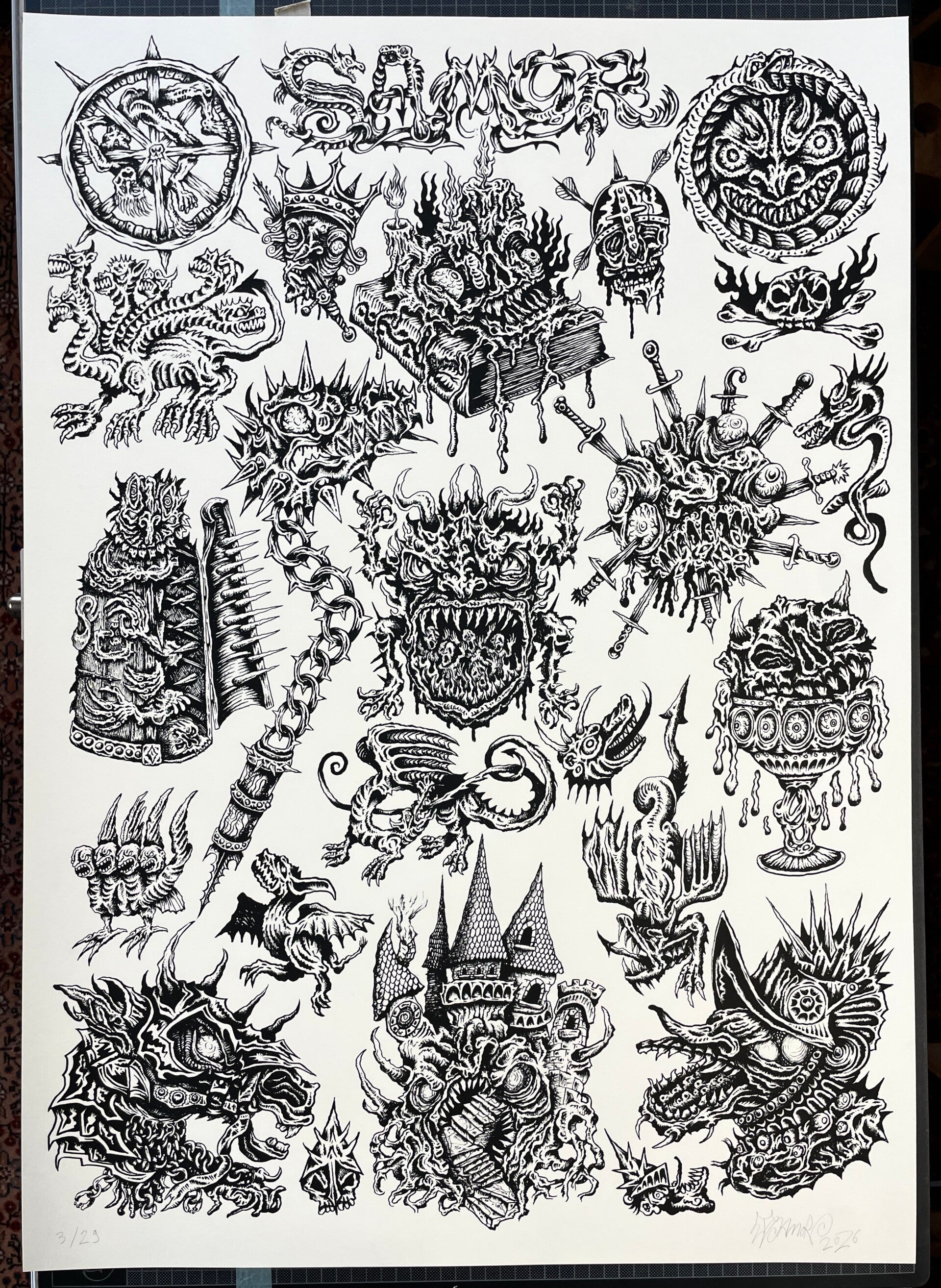 MEDIEVAL FLASH SCREENPRINT, A2, edition of 29