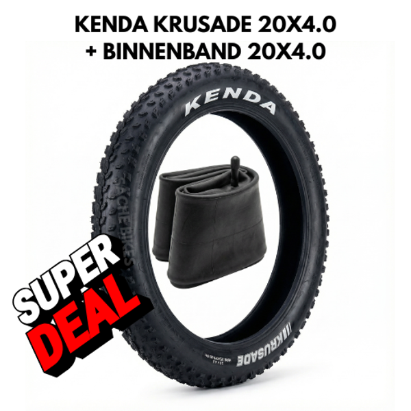 Kenda Buitenband + Binnenband 20x4 zwart