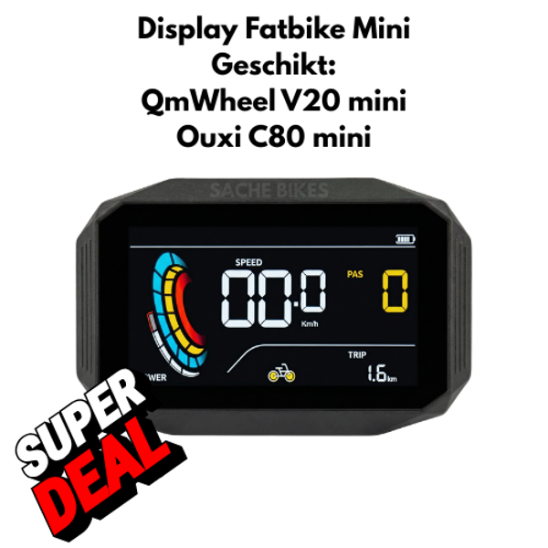 Qmwheel Mini Fatbike V20 Pro Display