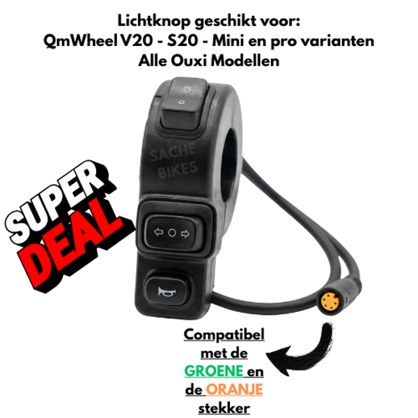 lichtknop voor QmWheel maar past ook op Ouxi