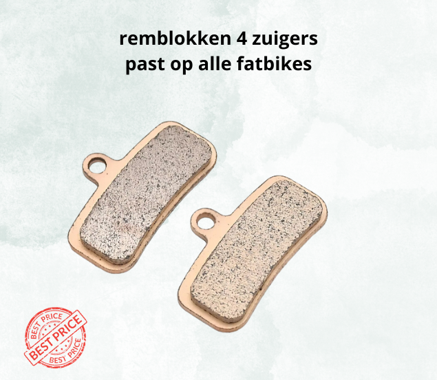 dealer - remblokken 4 zuigers hydraulische of mechanisch remmen - eigen merk remsysteem