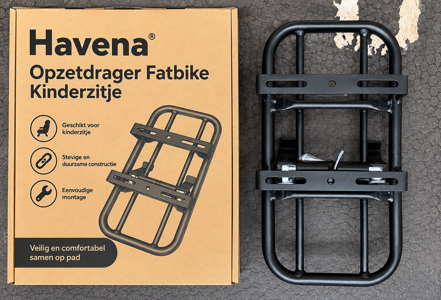 Kinderzitje Opzetdrager Fatbike