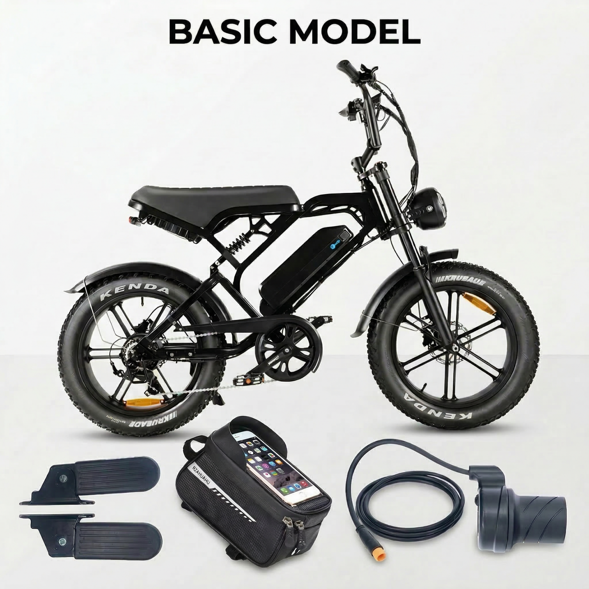 Qmwheel Fatbike V20 PRO Mat Zwart