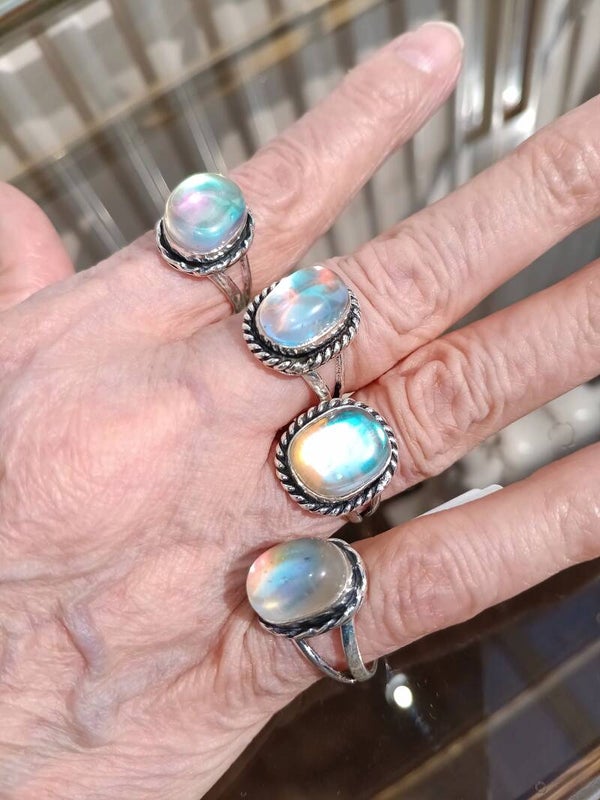 Ring Angel Aura kwarts , zilver 925, diverse maten