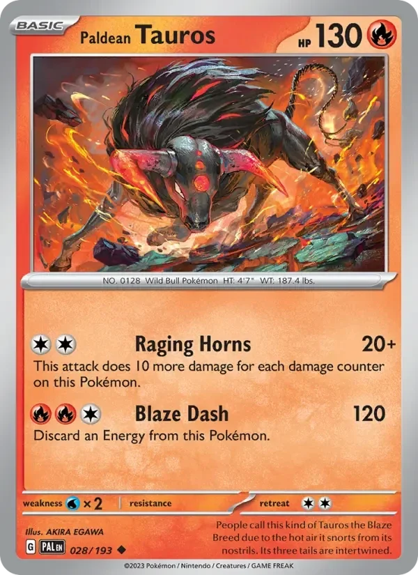 Paldean Tauros PAL #028