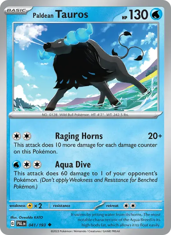 Paldean Tauros PAL #041