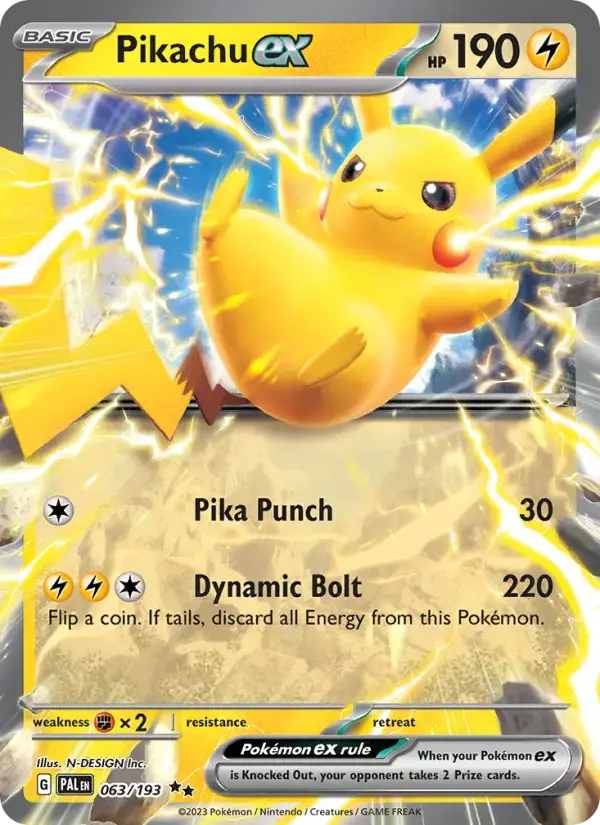 Pikachu ex PAL #063
