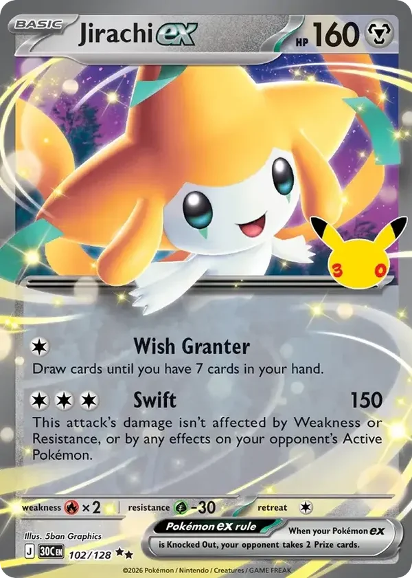 Jirachi ex 30C #102
