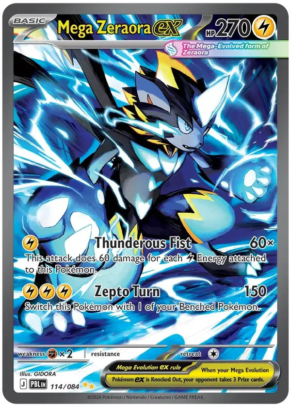 PBL #114 Mega Zeraora ex