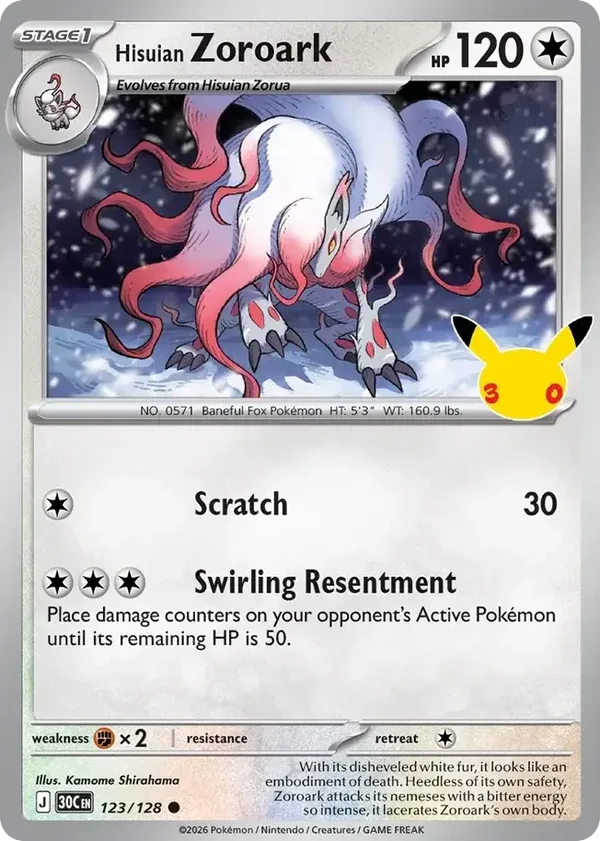 Hisuian Zoroark 30C #123