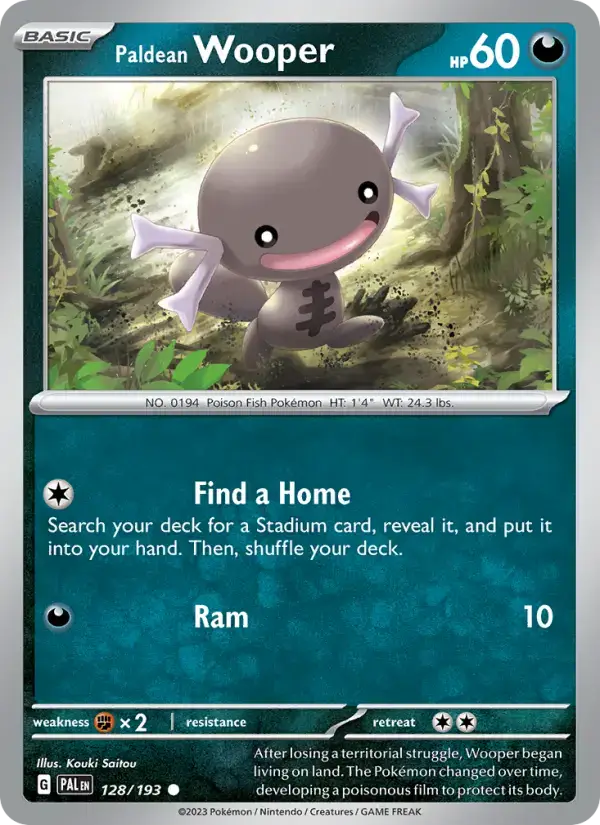 Paldean Wooper PAL #128