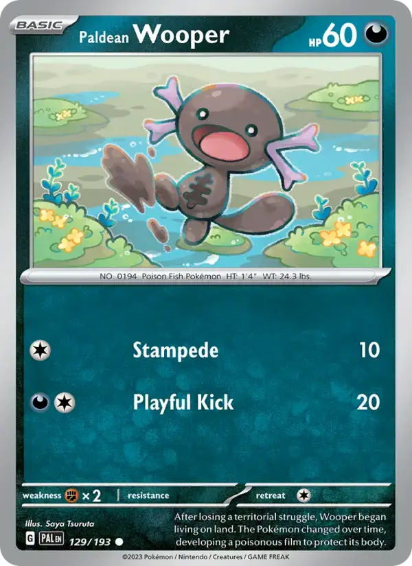 Paldean Wooper PAL #129