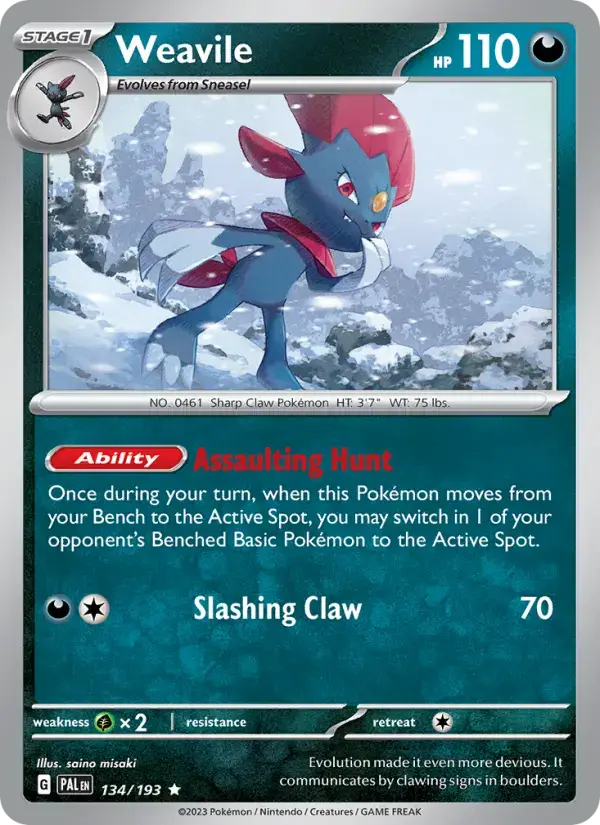 Weavile PAL #134