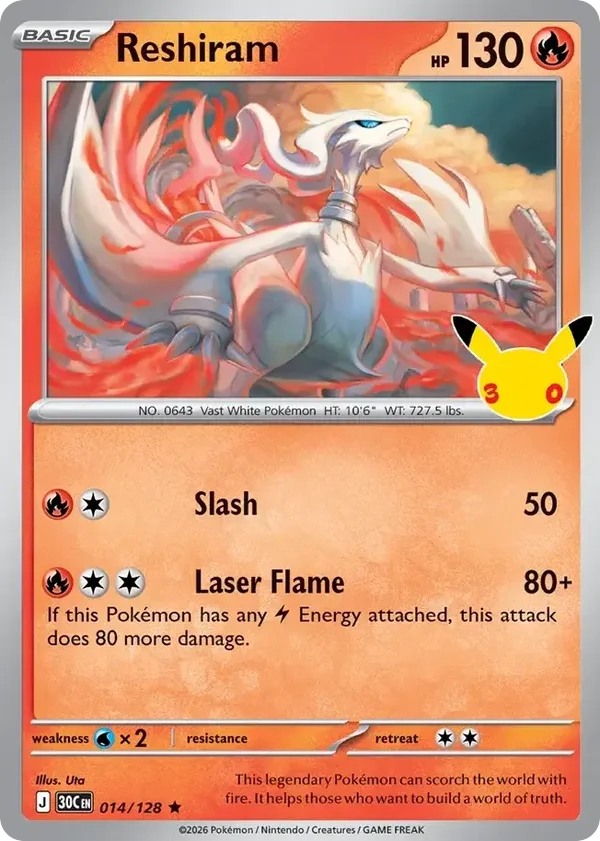 Reshiram 30C #014