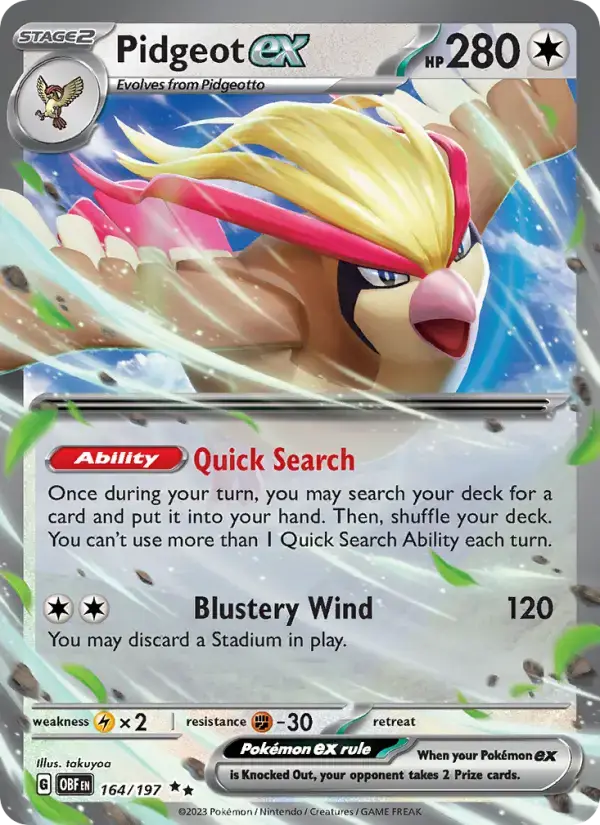 Pidgeot ex OBF #164