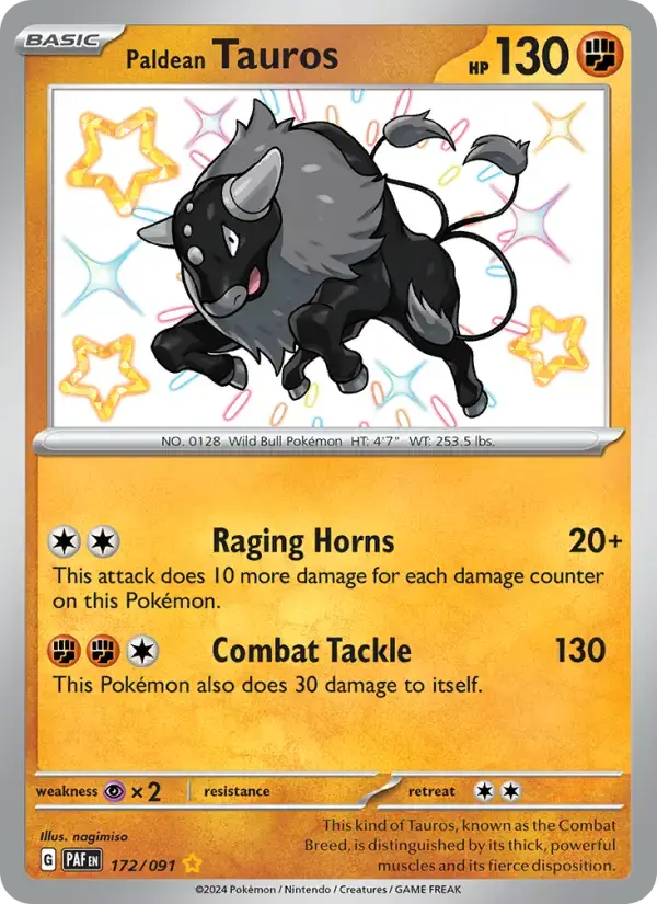 Paldean Tauros PAF #172