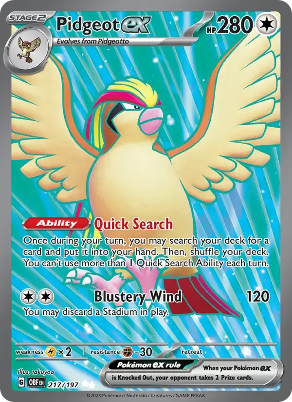 Pidgeot ex OBF #217
