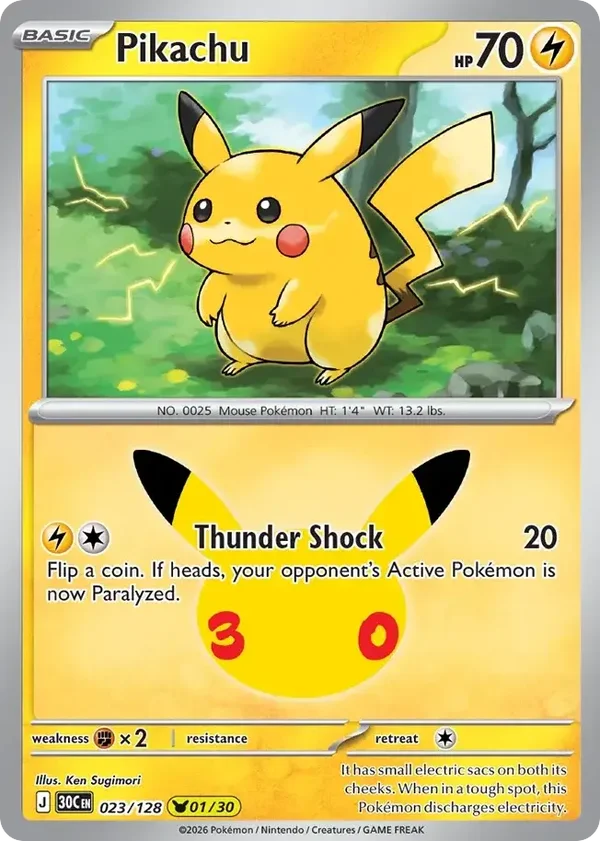 Pikachu 30C #023